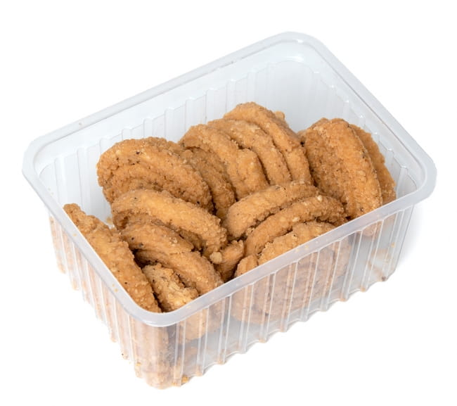 【ケース販売・40個セット】インドのスパイシークッキー ムルク - Murukku  8 - 1パックに結構いっぱい入っています。