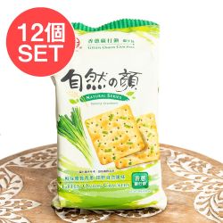 【12個セット】台湾伝統の葱クラッカー オリジナル 自然の顔 - メイン