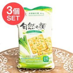 【3個セット】台湾伝統の葱クラッカー オリジナル 自然の顔 - メイン