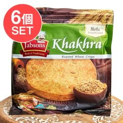 【6個セット】カークラ メティ - インド 薄せんべい Khakhra Methi 180g 【Jobsons】 - メイン