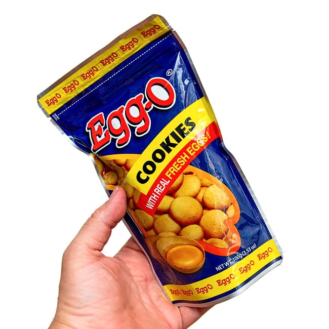 【12個セット】フィリピンのひとくちクッキー エッグオー クッキー - 100g 4 - このくらいのサイズ感です。