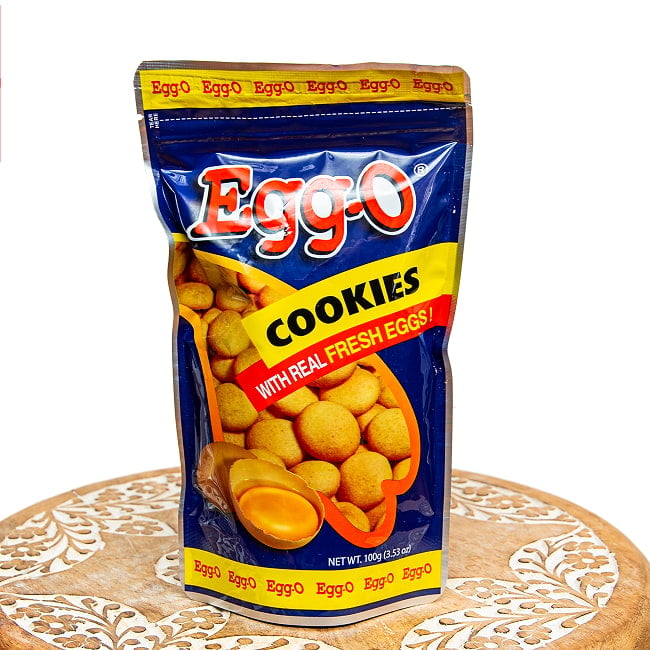 【3個セット】フィリピンのひとくちクッキー エッグオー クッキー - 100g 2 - 表面です。