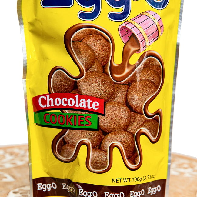 【3個セット】フィリピンのひとくちチョコレートクッキー エッグオ - 100g 3 - パッケージ拡大写真です。
