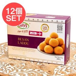 【ケース販売・12個セット】インドのお菓子 ベサンラドゥ 200g - ひよこ豆粉とギーのインド伝統菓子 - メイン