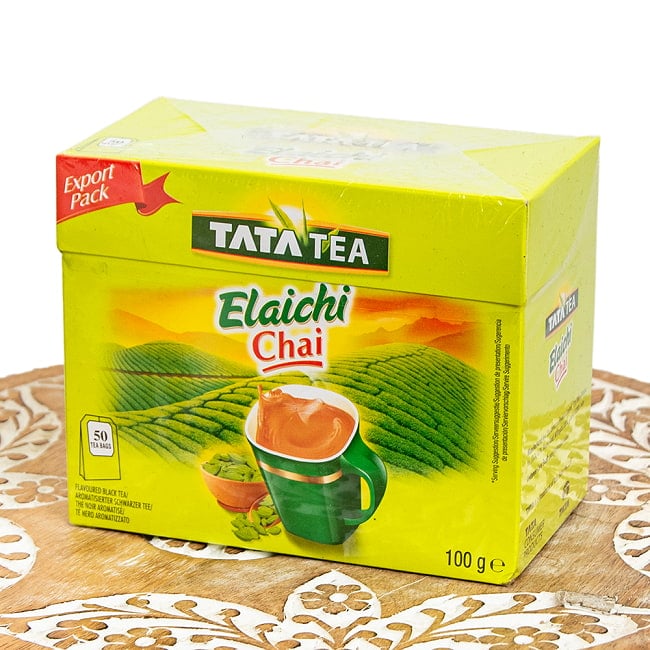 【12個セット】カルダモンチャイ TATA TEA Elaichi ティーバッグ50包 2 - 正面から