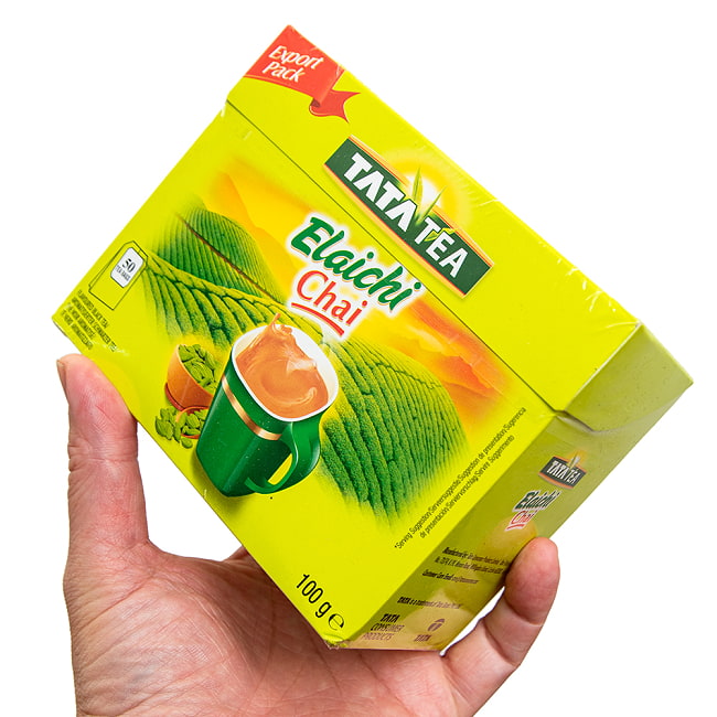 【12個セット】カルダモンチャイ TATA TEA Elaichi ティーバッグ50包 4 - これくらいのサイズ感です。