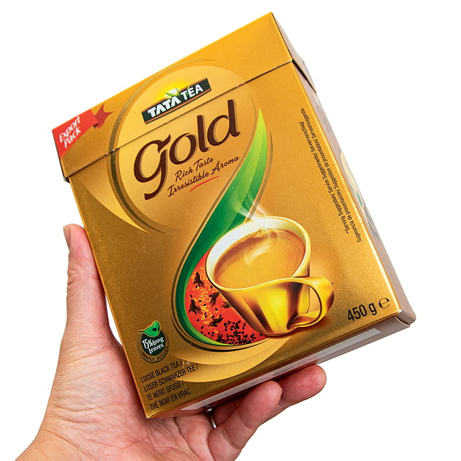 【12個セット】タタティー ゴールド TATA TEA GOLD 450g 約150杯分 4 - これくらいのサイズ感です。