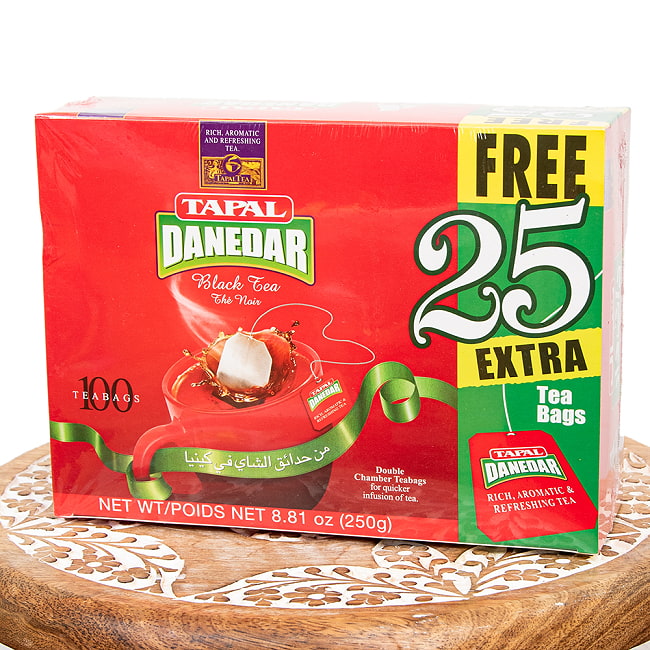 【24個セット】TAPAL DANEDAR パキスタンの紅茶 ティーバッグ どっさり100パック（+25パック） 2 - パッケージ写真