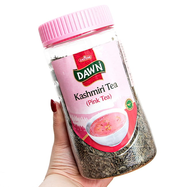 【6個セット】カシミール ピンクティー 茶葉 220g - Kashmiri Pink Tea - DAWN 4 - このくらいのサイズ感です。