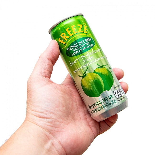 【12個セット】【FREEZE】ココナッツジュース　果肉入り　缶[240ml] 4 - 便利な飲みきりサイズ