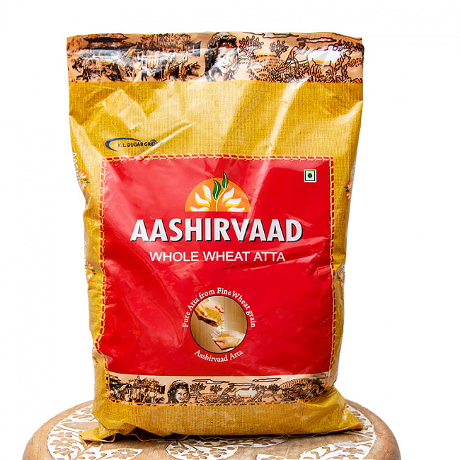 【20個セット】【2kg】アタ - チャパティ用の全粒粉 ネパール産【AASHIRVAAD】 2 - 毎日のインド料理に欠かせない、チャパティ用のアタ粉です。