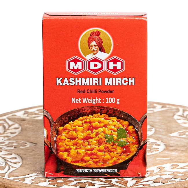【12個セット】カシミリ・チリ - 料理を鮮やかに彩るマイルドレッドチリ  - 100g【MDH】 2 - 表面です。