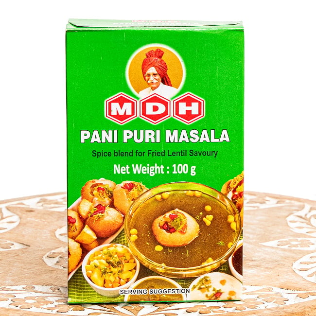 【5個セット】パニプリ マサラ スパイス ミックス - 100g 小サイズ 【MDH】 2 - 表面です。