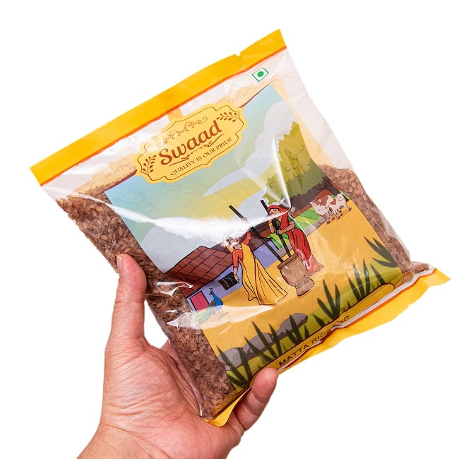 【3個セット】ケララの赤米 マッタライス -  Matta Rice 1kg 4 - このくらいのサイズ感です。