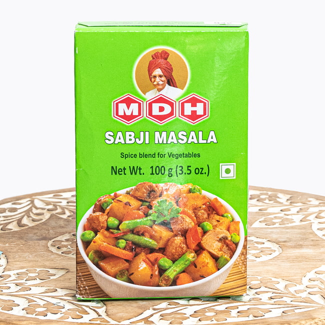 【5個セット】サブジ マサラ スパイス ミックス - Sabji Masala - 100g 小サイズ 【MDH】 2 - 表面です。※輸入商品の特性上、パッケージデザインは予告なく変更となる場合がございますので、あらかじめご了承くださいませ。