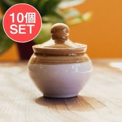 【10個セット】アチャールポット ぽってりと小さくカワイイ！バラナシ製 中サイズ 高さ8cm程度の数割選択写真