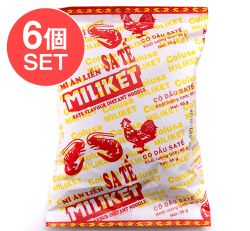 【6個セット】ミリケット インスタント ヌードル トラディショナル サテ風味  65g - メイン