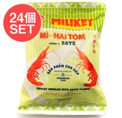 【24個セット】ミリケット プレミアム インスタント ヌードル サテ風味（乾燥ネギ入り） 75g - メイン