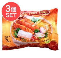 【3個セット】ミリケット ラウ タイ トム - LAU THAI TOM 海老トムヤム風 インスタントヌードル 75g(SET-AM-SRV-SPC-134-3)