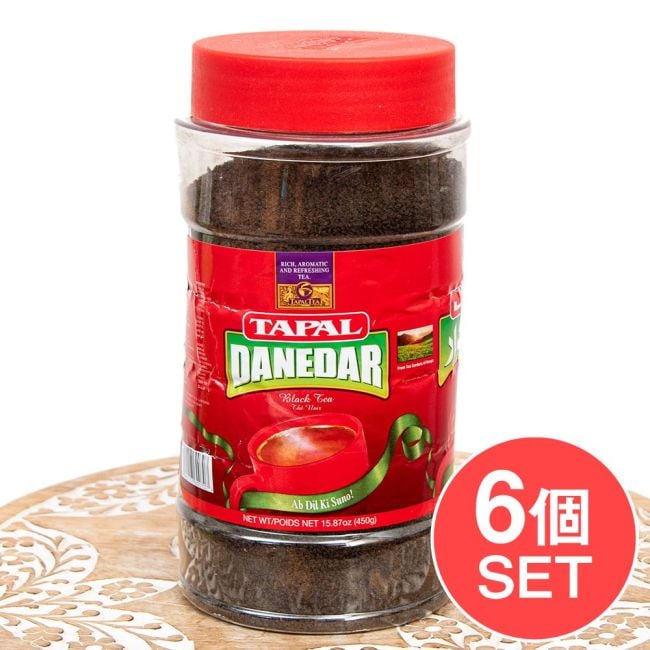 【6個セット】【CTC】TAPAL DANEDAR パキスタンのチャイ どっさり450gボトルの写真セット,インドのお茶,チャイ用,茶葉,CTC