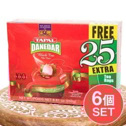 【6個セット】TAPAL DANEDAR パキスタンの紅茶 ティーバッグ どっさり100パック（+25パック） - メイン