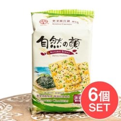 【6個セット】台湾伝統の葱クラッカー 海苔付き 自然の顔