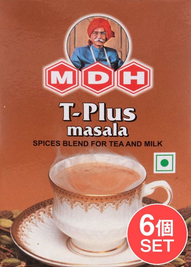 【6個セット】チャイ用スパイスMix - T-Plus masala - 35g 【MDH】の写真セット,MDH,マサラティー,チャイ,スパイス,ティーマサラ　