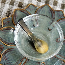 【6個セット】キャトルホーン　水牛の角のミニスプーン　とても小さなサイズ　美しいべっ甲模様[6.2cm×2cm] - サブ2