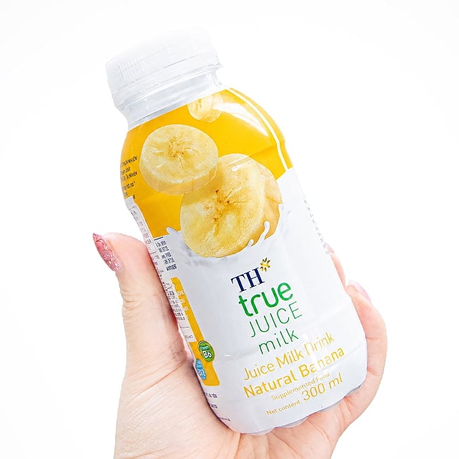 【12個セット】バナナ ジュース ミルク 300ml - TH true 4 - このくらいサイズ感です。