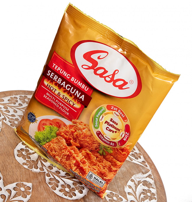 【6個セット】【SASA】インドネシア風 唐揚げ粉 - TEPUNG BUMBU SERBAGUNA - HOT&SPICY 3 - 斜めから撮影しました