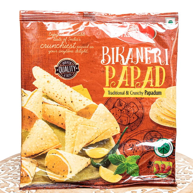 【12個セット】スパイス香るパパド！本場ラジャスタンの味 - 200g 【Haldiram's】 2 - 表面です。