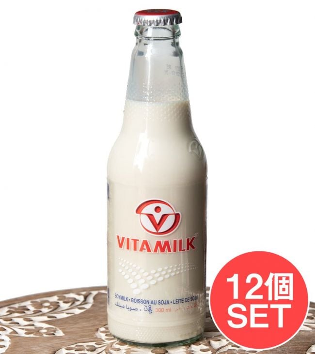 【12個セット】豆乳 VITAMILK （バイタミルク） 瓶入り[300ml]の写真1枚目です。セット,タイ,豆乳,バイタミルク,ビタミルク