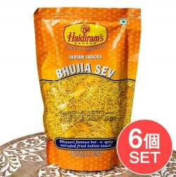 【6個セット】インドのお菓子 ひよこ豆粉で作ったヌードルスナック - ブジア セヴ - Bhujia Sev