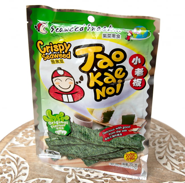 【6個セット】タイののりスナック - Tao Kae Noi 小老板  タオケーノーイ[オリジナル味] 5 - 斜めから