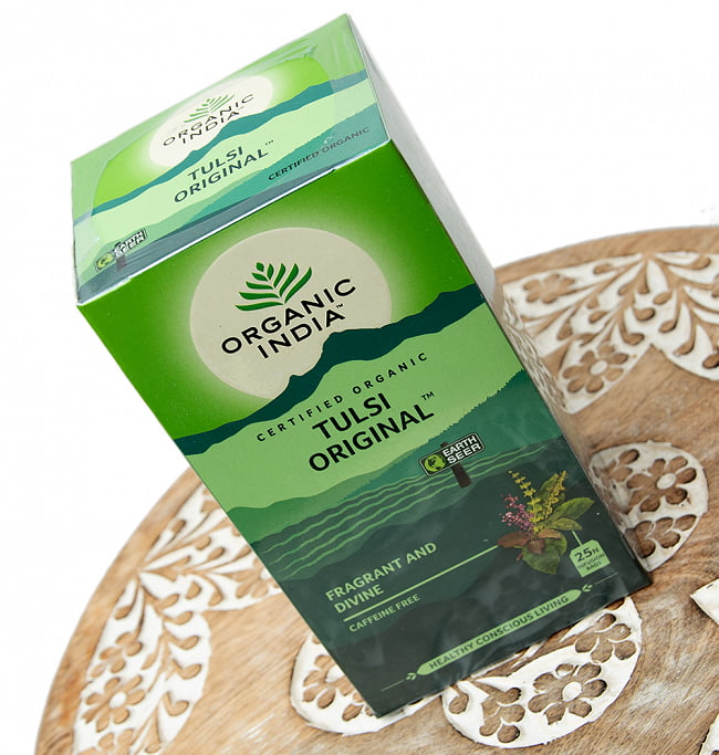 【10個セット】トゥルシーティ　Tulsi Original  (25包) 【Organic India】 4 - 斜めから撮影しました