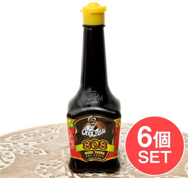 【6個セット】オンチャバ 808 ソイソース 200ml - ベトナムの醤油[OngChava]の写真1枚目です。セット,醤油,オンチャバ,ベトナム料理,フォー,生春巻き