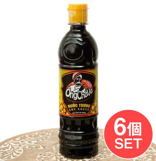 【6個セット】オンチャバ ソイソース 500ml - ベトナムの醤油[OngChava]の写真1枚目です。セット,醤油,オンチャバ,ベトナム料理,フォー,生春巻き
