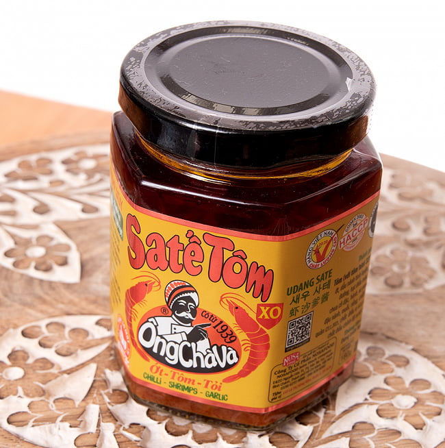 【6個セット】エビ入り サテソース 185g - SATE TOM(サテ・トム) - オンチャバ[OngChava] 3 - 斜めから撮影しました