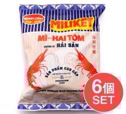 【6個セット】ミリケット プレミアム インスタント ヌードル シーフード（野菜・わかめ入り）75gの商品写真