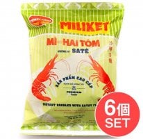 【6個セット】ミリケット プレミアム インスタント ヌードル サテ風味(乾燥ネギ入り) 75g