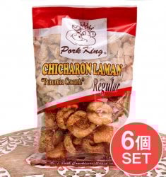 【6個セット】チチャロン ラマン - 豚皮の唐揚げ  CHICHARON LAMAN Regular 【Pork King】(SET-FOOD-585)