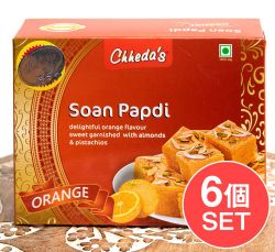 【6個セット】インドのお菓子  ソーン パブディ オレンジ味 - SOAN PAPDI ORANGE[Cheedaの商品写真