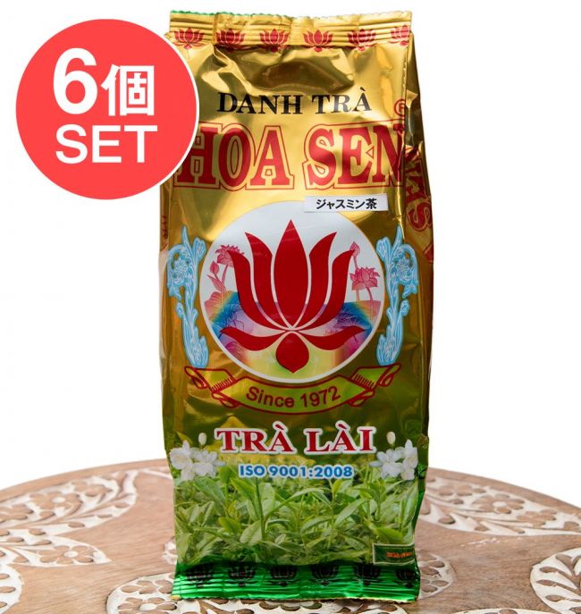 【6個セット】ジャスミン茶 - HOA SEN 70ｇ 【DANH TRA】の写真セット,ジャスミン茶,DANH TRA,ベトナム料理,蓮茶,茶葉タイプ