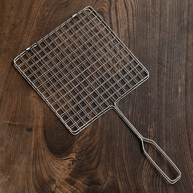 【3個セット】ベトナムの挟み焼き網 3 - 全体図です。