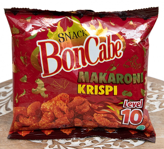 【10個セット】インドネシア激辛 クリスプ マカロニ ボンチャベ - Makaroni Krispi Level 10 【BonCabe】 2 - インドネシア発、激辛やきそば ボンチャベ!!