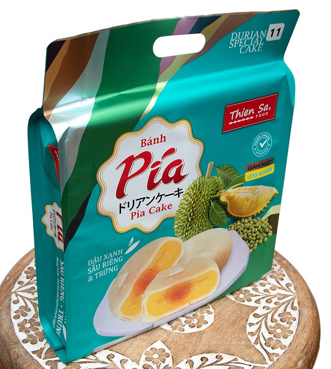 【送料無料・10個セット】ドリアンケーキ(塩漬卵入り）300g　MUNG BEAN FRESH DURIAN 3 - 結構大きなパッケージです