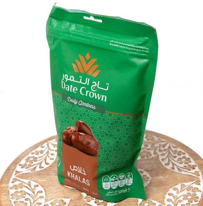 【6個セット　送料無料　合計3Kg】カラース種 種入・濃厚 粒デーツ - 500g【DATE CROWN】 3 - 斜めから撮影しました