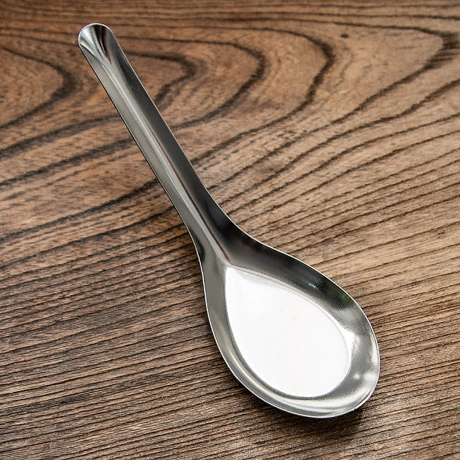 【10個セット】ベトナムのステンレス れんげ15.5cm シンプル 3 - 全体を見てみました。