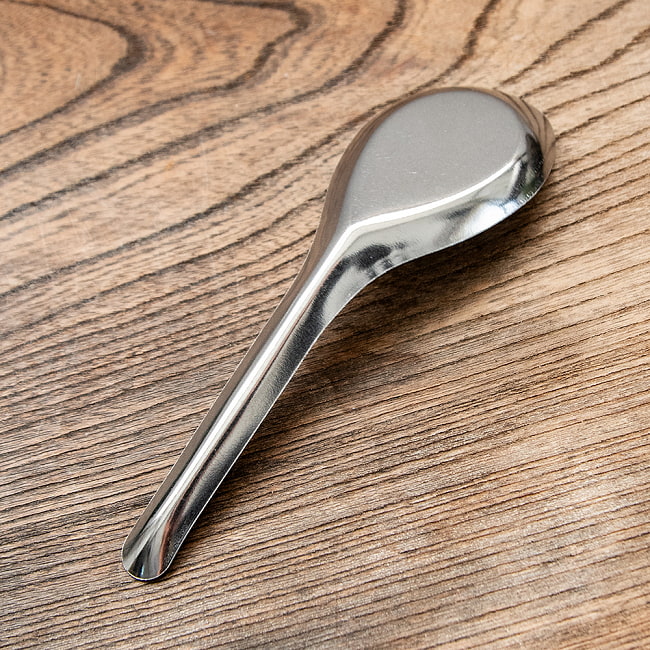 【10個セット】ベトナムのステンレス れんげ15.5cm シンプル 4 - 裏面です。