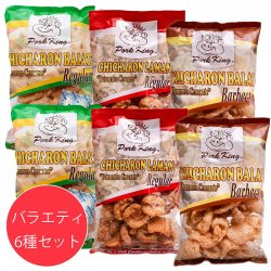 【6種セット】〔低糖質!スナック〕チチャロン 豚皮の唐揚げ CHICHARON 〔Pork-King〕 糖質オフ 国産(SET-FOOD-946)